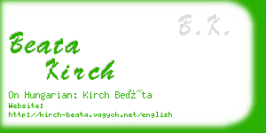 beata kirch business card